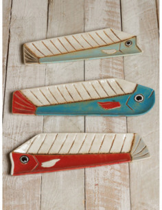 Plato alargado de pescado colorido 2