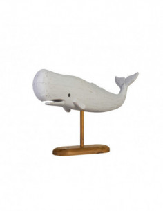Ballena grande de madera blanca 2