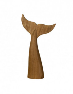 Cola grande ballena madera natural 2