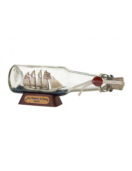 Barco en botella marina "San Sebastián de Elcano"