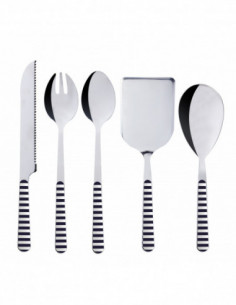 Set 5pc cubiertos marinos acero 