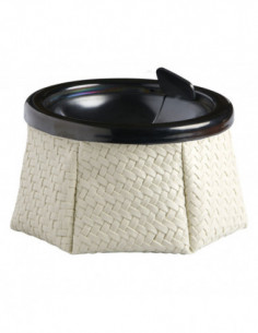 Cenicero blanco Rattan navy