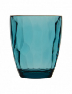 Juego 6und. vaso de agua turquesa Happy 