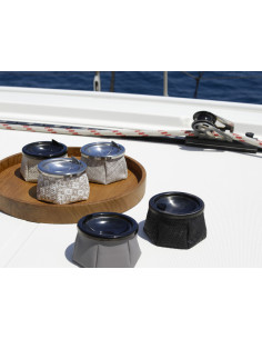 Cenicero blanco Rattan navy 2