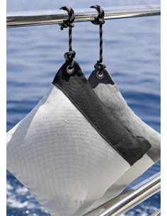 Cojín náutico impermeable blanco/negro 2