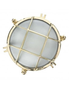 Aplique lámpara náutica redondo en fundición latón 2