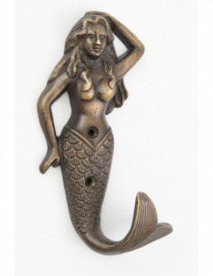 Perchero sirena de metal