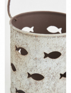 Portavelas hojalata de peces 2