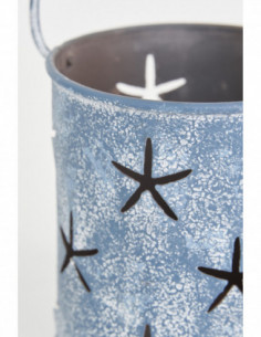 Porta vela hojalata estrella