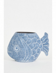 florero hojalata marino