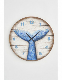 Reloj madera cola ballena