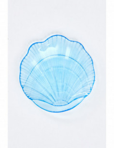 Conchita marina de cristal azul 