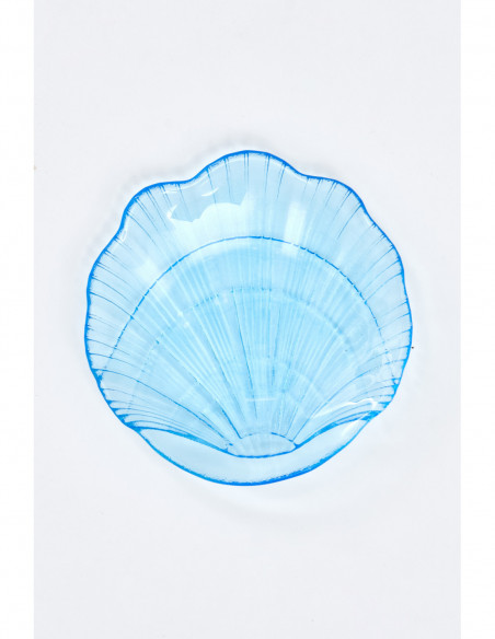 Conchita marina de cristal azul 