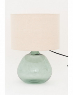 Lámpara vidrio verde agua