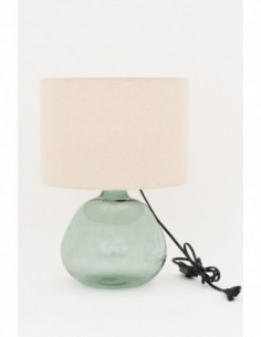 Lámpara vidrio verde agua 2