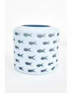 Cuenco de cristal de pescados marinos