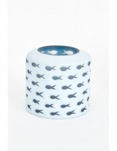 Cuenco de cristal de pescados marinos 2