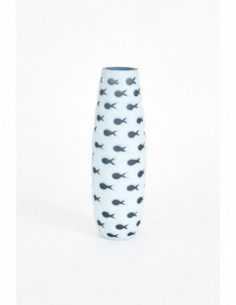 Jarrón de cristal banco de peces