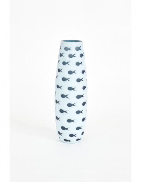 Jarrón de cristal banco de peces