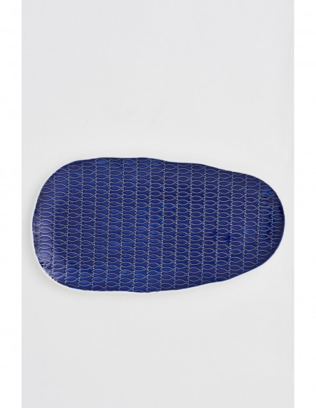Plato de peces azul