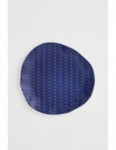 Plato azul de peces medium