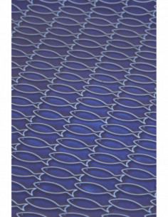 Plato azul de peces medium 2