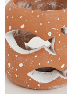 Portavelas pequeño cemento navy 2