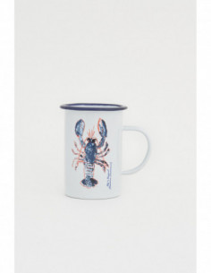 Mug largo de langosta metal esmaltado