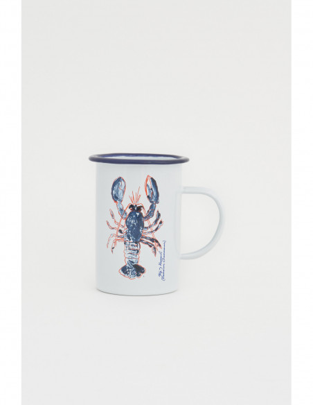 Mug largo de langosta metal esmaltado