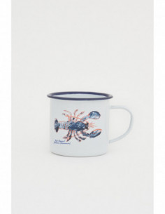 Mug blanco diseño langosta