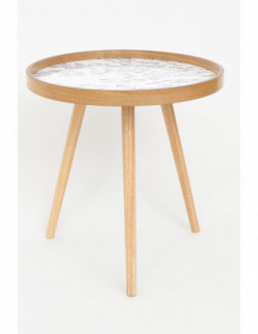 Mesa de centro blanca peces Medium 