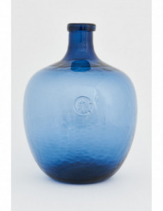 Botella azul sello ancla