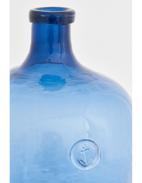 Botella azul ancla