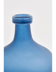 Botella vintage cristal azul  2
