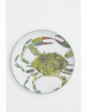 Plato grande cangrejo verde
