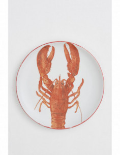 Plato grande de langosta roja