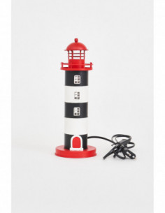 Faro metal negro con led