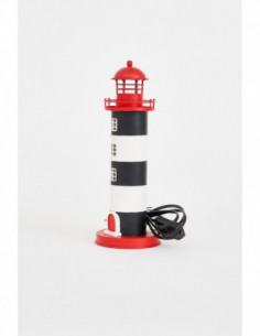 Faro metal negro con led 2