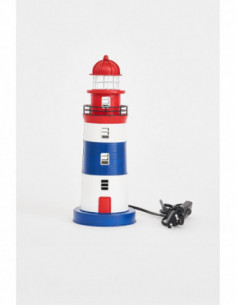 Faro de metal luz led rojo/azul