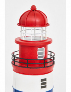 Faro de metal luz led rojo/azul 2