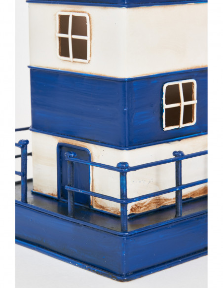 Faro metal azul eléctrico 