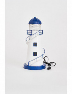 Faro grande de metal blanco LED