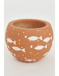 Tiesto marrón de peces 2