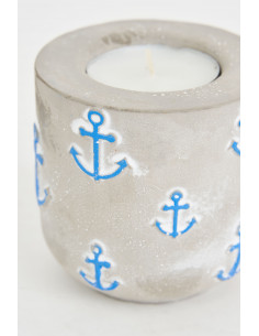 Portavelas de cemento ancla 2