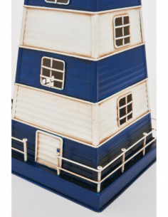 Faro metalico azul y blanco 2