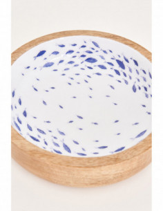 Bol banco de peces madera esmaltada 2