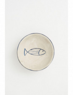 Plato diseño pez hondo