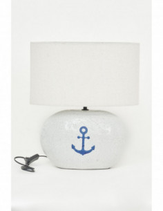 Lámpara blanca diseño ancla