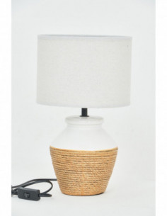 Lámpara de cerámica cuerda natural