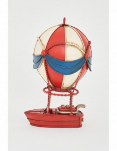 Globo con barca metal rojo